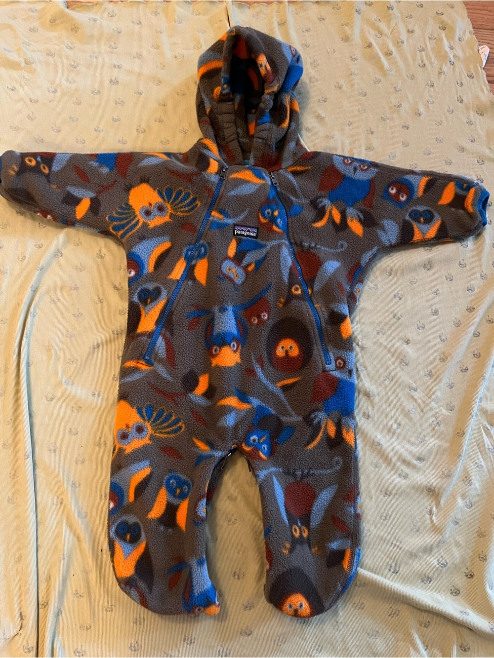 Vintage Patagonia Fleece One-Piece With Fun Owl Print